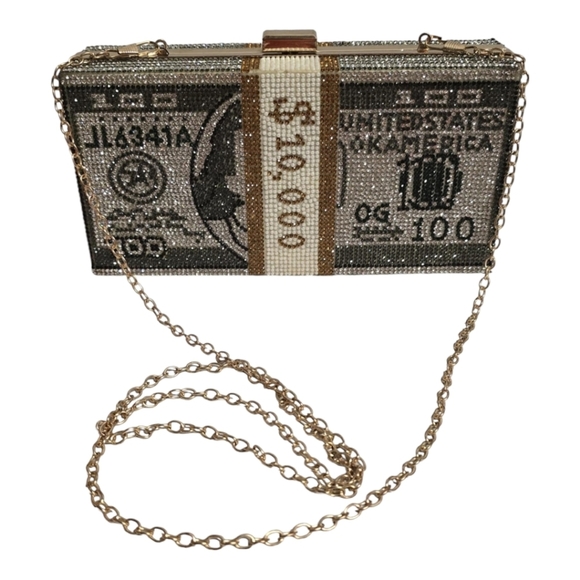 Accessories - JEWELED MONEY CLUTCH BAG NEW
